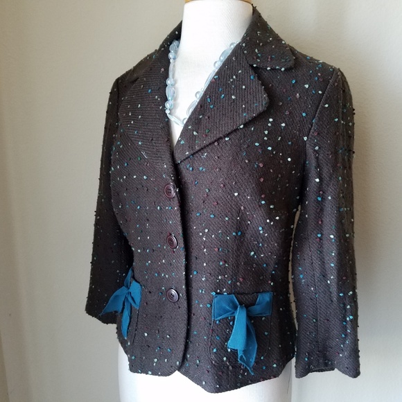 Hi Studio Jonathan Martin Brown Tweed Blazer - Picture 4 of 8